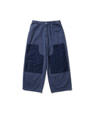 Patched Double Knee Cotton Pants