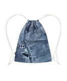 DENIM PRINTED GYM SACK