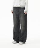 WASHED DART DENIM PANT