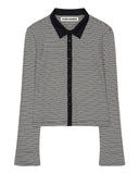 CUFFS COLLAR CARDIGAN T-SHIRT