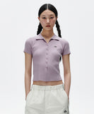 BUTTON-UP COLLAR KNIT