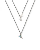 【AG X JOSILVER】Triangle Ruler Necklace - Turquoise