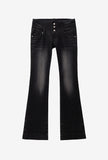 Low Brushed Bootcut Jeans