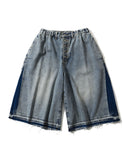 [AG] Side Washed Denim Half Pants