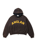 Applique Zip-Up Washed Hoodie