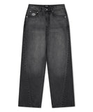 BACK LOGO WASHED DENIM PANT