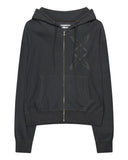 WAFFLE PIGMENT LOOSE HOOD ZIP-UP