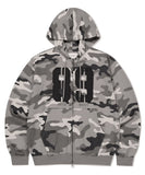 CAMO APPLIQUE HOOD ZIP UP