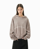 DYED CURVED SEAM CROP HOODIE