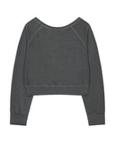 OFF-SHOULDER REVERSE LOOP SWEATSHIRT