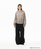 DYED CURVED SEAM CROP HOODIE