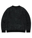 MIXED HAIRY KNIT CARDIGAN