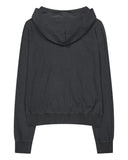 WAFFLE PIGMENT LOOSE HOOD ZIP-UP