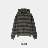 Encho Striped Zip Hoodie