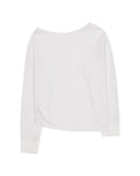 ONE-SHOULDER LONG SLEEVE T-SHIRT