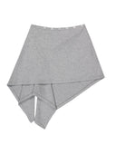 LAYERED BUTTON WRAP SHORT SKIRT