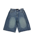 Side Tuck Bermuda Denim