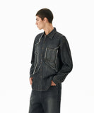 STAR RAW CUT DENIM SHIRT