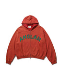 Applique Zip-Up Washed Hoodie