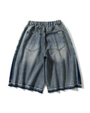 [AG] Side Washed Denim Half Pants
