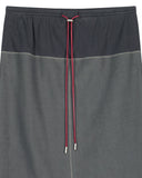 LEATHER STRING TERRY LONG SKIRT