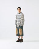 Washed Stripe Layerd Long Sleeve