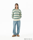 HAIRY STRIPE KNIT SWEATER