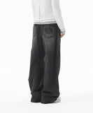WASHED DART DENIM PANT
