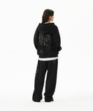PRAY APPLIQUE ZIP UP HOODIE
