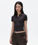 BUTTON-UP COLLAR KNIT