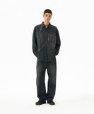STAR RAW CUT DENIM SHIRT