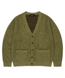 MIXED HAIRY KNIT CARDIGAN