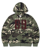 CAMO APPLIQUE HOOD ZIP UP