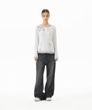 WASHED DART DENIM PANT