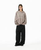 DYED CURVED SEAM CROP HOODIE