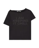 HOTFIX ONE-SHOULDER UNBALANCE T-SHIRT