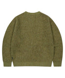 MIXED HAIRY KNIT CARDIGAN