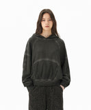 DYED CURVED SEAM CROP HOODIE