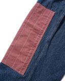 Patched Double Knee Denim Pants