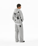 PRAY APPLIQUE ZIP UP HOODIE