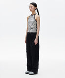 DENIM PRINTED HALTER KNIT