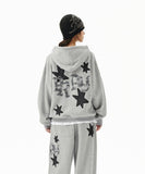 PRAY APPLIQUE ZIP UP HOODIE