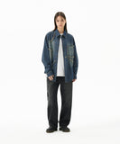 STAR RAW CUT DENIM SHIRT