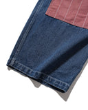 Patched Double Knee Denim Pants
