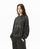 DYED CURVED SEAM CROP HOODIE