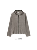 Record Pleats Zip Hoodie
