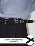 FLOWER EMBROIDERY BELT