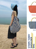 STRIPE TERRY SHOULDER BAG