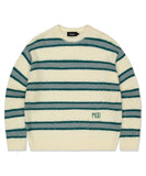 HAIRY STRIPE KNIT SWEATER