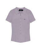 BUTTON-UP COLLAR KNIT